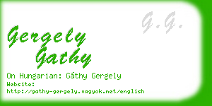 gergely gathy business card