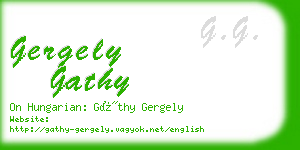 gergely gathy business card